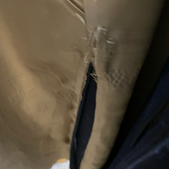 London Fog Dark Blue Wool Trench Coat - Picture 9 of 10